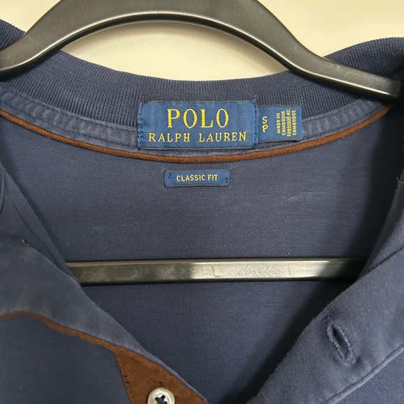 Polo by Ralph Lauren Men's Long-Sleeve Navy Soft Touch Polo Shirt - Picture 3 of 5